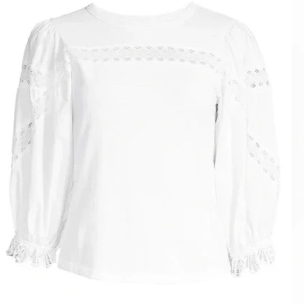 Rebecca Taylor Cotton and Poplin Top
